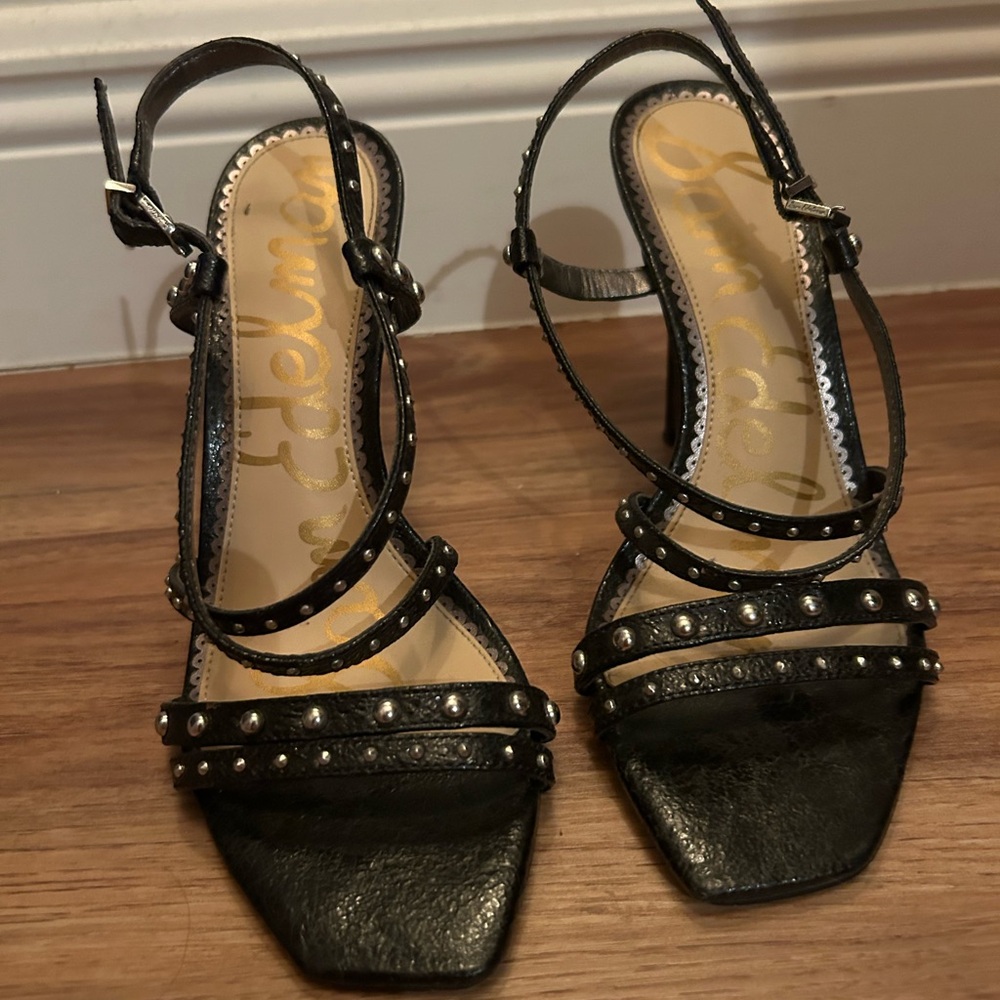 Black studded heels